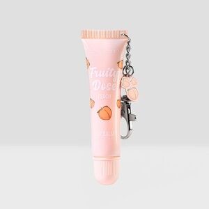 Beauty Creations Peach Lip Balm with Paw Keychain
